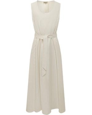 Woolrich Solid Scoop Neck Maxi Dress - White