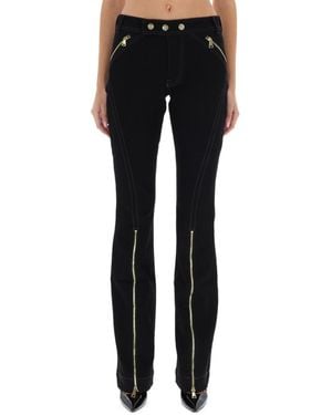 Versace Jeans Couture Slim Flat Front Pants - Black