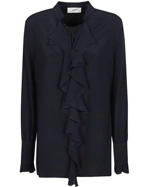 The Seafarer Milly Ruched Shirt - Blue
