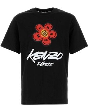 KENZO Crewneck Printed T-Shirt - Black