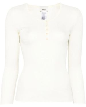 Isabel Marant Lamylic Henley Top - White