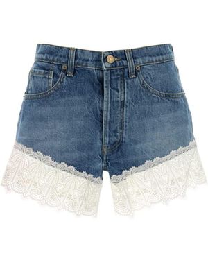 Alanui Lace Shorts - Blue