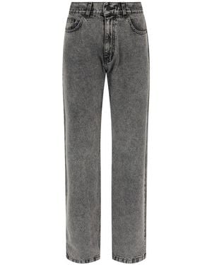 The Mannei Straight High Rise Jeans - Grey