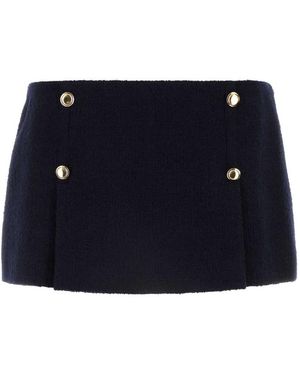 ミニスカート Miu Miu Black stretch wool blend mini skirt Miu Miu Black Stretch Wool Mini Skirt | italist | REVERSIBLE