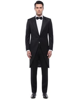 Corneliani Peaked Lapel Blazer - Black