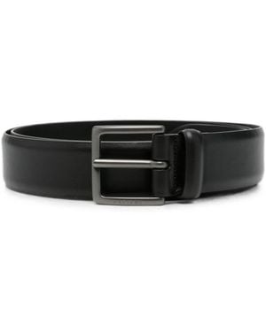 Orciani Logo Buckle Belt - White