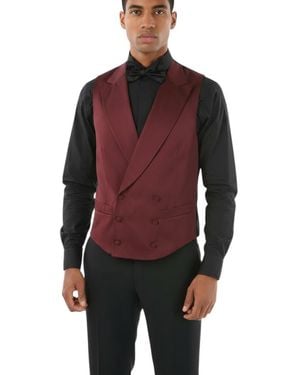 Corneliani Peaked Lapel Waistcoat - Red