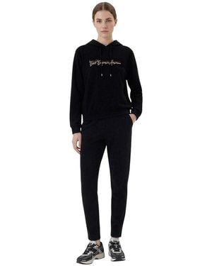 EA7 Cotton Logo Tracksuit - Black