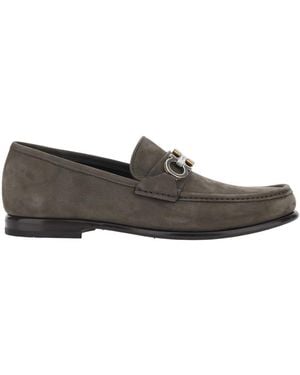 Ferragamo Slip-On Loafers - Gray