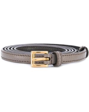 Prada Thin Textured Belt - Gray