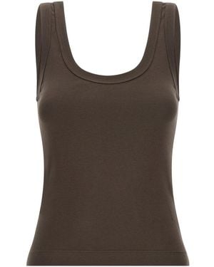 Brunello Cucinelli Knitted Round Neck Top - Brown