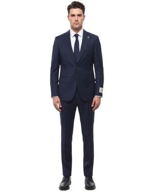 Corneliani Notched Lapel Suit - Blue