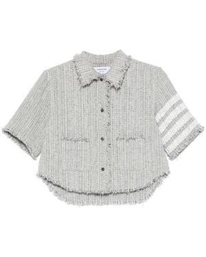 Thom Browne Cotton Blend Shirt - Gray