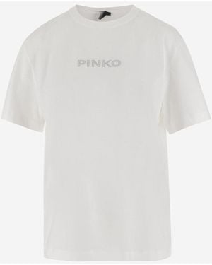 Pinko Embroidered Logo T-Shirt - White