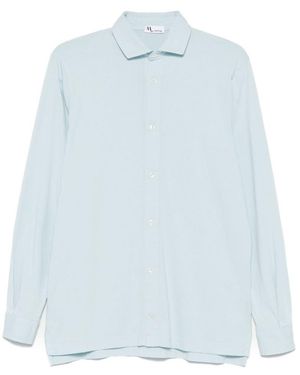 Doppiaa Long Sleeves Cotton Shirt - Blue
