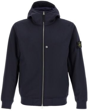 Stone Island Soft Shell-R E. Dyetechnology Jacket - Blue