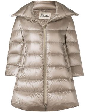 Herno Cleofe Midi Down Jacket - Natural