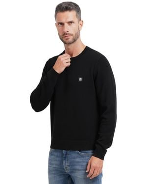 HUGO Logo Crew Neck Sweater - Black