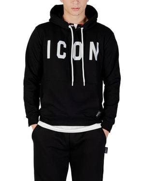 ICON DENIM Regular Logo Hoodie - Black