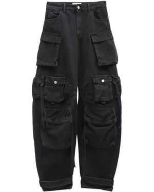The Attico Relaxed Cargos - Black