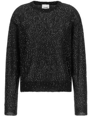 Nude Embellished Crew Neck Sweater - Black