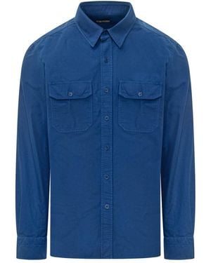 Tom Ford Regular Solid Shirt - Blue