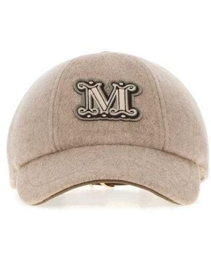 Max Mara Cappuccino Logo Baseball Cap - Natural