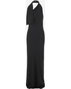KHAITE Roza Viscose Long Dress - Black