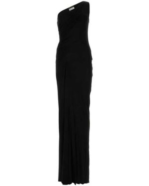 Saint Laurent Viscose Long Dress - Black