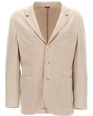 Brunello Cucinelli Notched Lapel Blazer - Natural