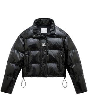 Courreges Vinyl Duvet Down Jacket - Black