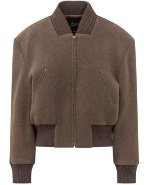 The Seafarer Solid Band Collar Jacket - Brown