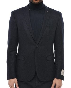 Corneliani Notched Lapel Blazer - Blue