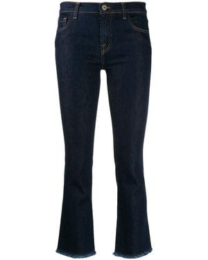 L'Autre Chose Ropped Slim-Fit Jeans - Blue
