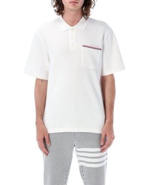 Thom Browne Shirt Collar Polo - White