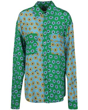ALESSANDRO ENRIQUEZ Printed Viscose Shirt - Green