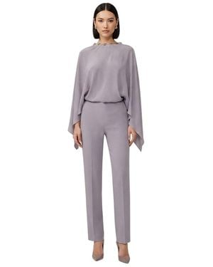 Pinko Round Neck Jumpsuit - Purple