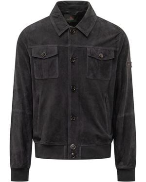 Peuterey Solid Shirt Collar Jacket - Black