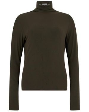 Vince Solid Turtle Neck Top - Green