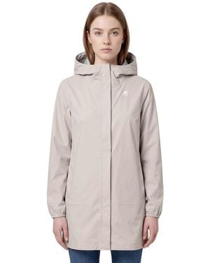 K-Way Logo Hood Jacket - Gray