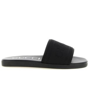 Gucci Logo Slides - Black