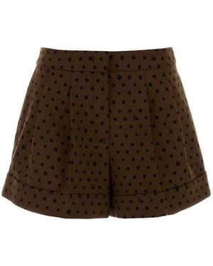 Fendi Polka Dot Printed Shorts - Brown