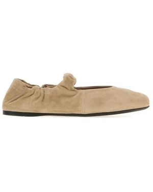 Miu Miu Slip On Ballet Flats - White