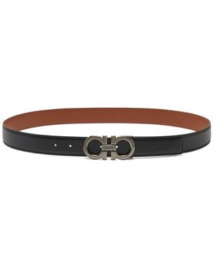 Ferragamo Gancini Reversible Belt - Brown