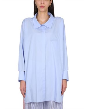 Jejia Loose Solid Shirt - Blue