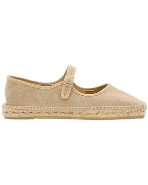 Castañer Round-Toe Ballet Flats - Natural
