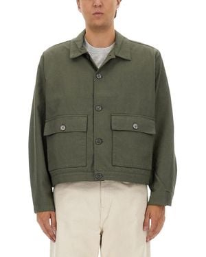 Obey Solid Shirt Collar Jacket - Green