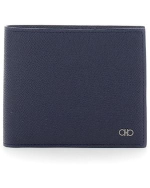Ferragamo Gancini Logo Wallet - Blue