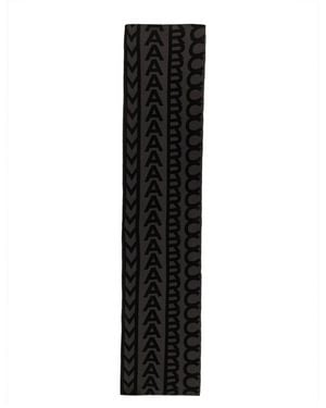 Marc Jacobs The Monogram Knit Logo Scarf - Black