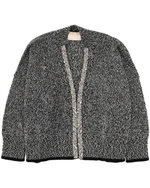 Circus Hotel Knitted V Neck Cardigan - Grey
